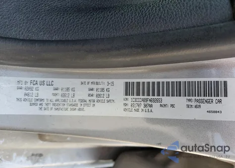 2015 Chrysler 200 Limited из США, поврежденный, VIN 1C3CCCAB9FN692653